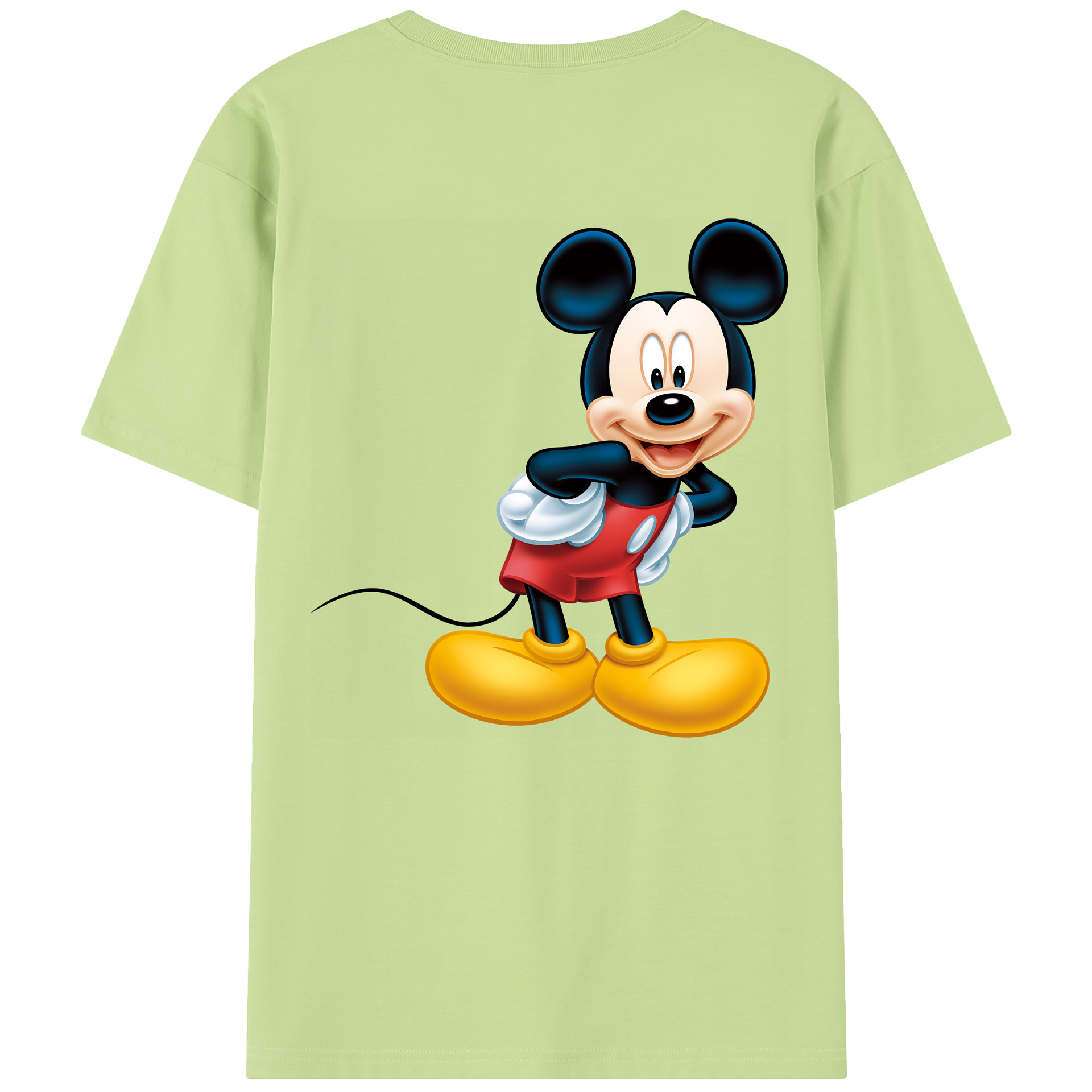 （画像用） ミッキーマウス Mickey Mouse 綿100％半袖Tシャツ（背面プリント）